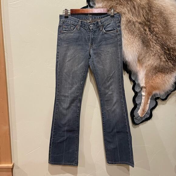 7 For All Mankind Bootcut Jeans 26 Y2K  Gray Preppy Academia - Picture 2 of 7
